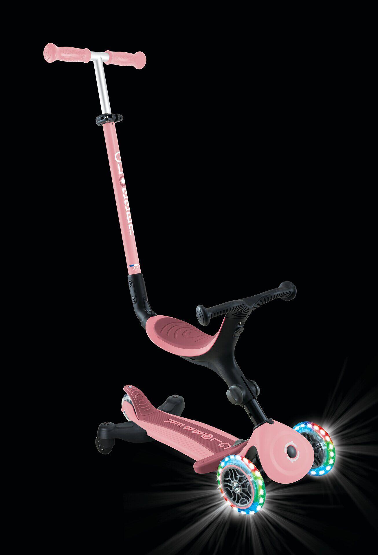 Trottinette évolutive GO-UP ACTIVE LIGHTS 360 - Rose pastel 14/15
