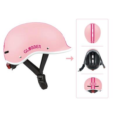 GLOBBER HELM MASTER LIGHTS Gr. XS/S 47-51 pastellrosa