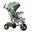 Tricicleta copii 4 in 1 cu maner parental, scaun pliabil si far, Verde, 1-5 ani