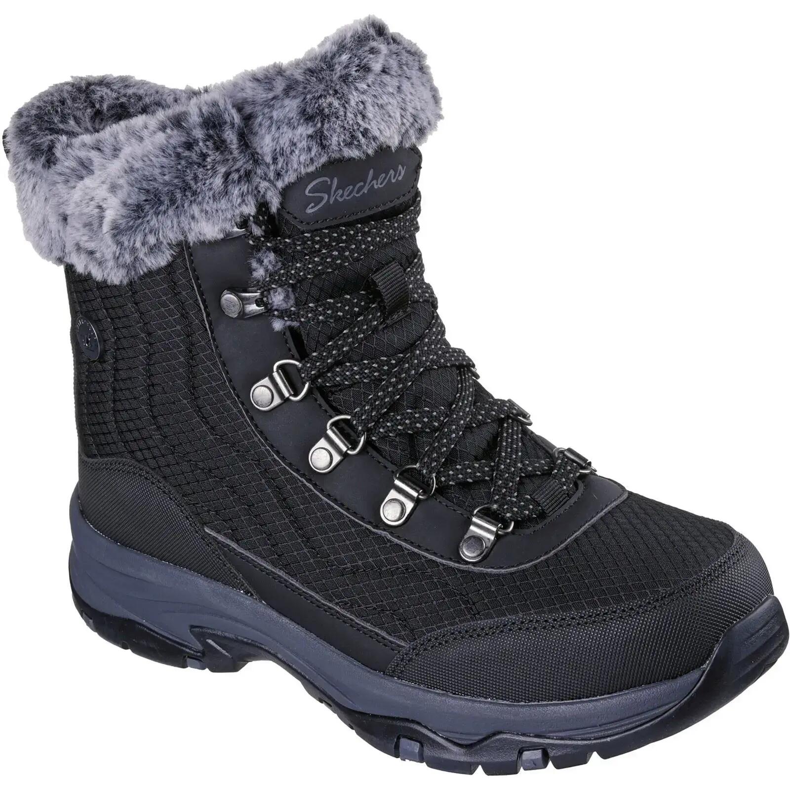 Skechers Trego Stormie Women's Black Winter Ankle Boots