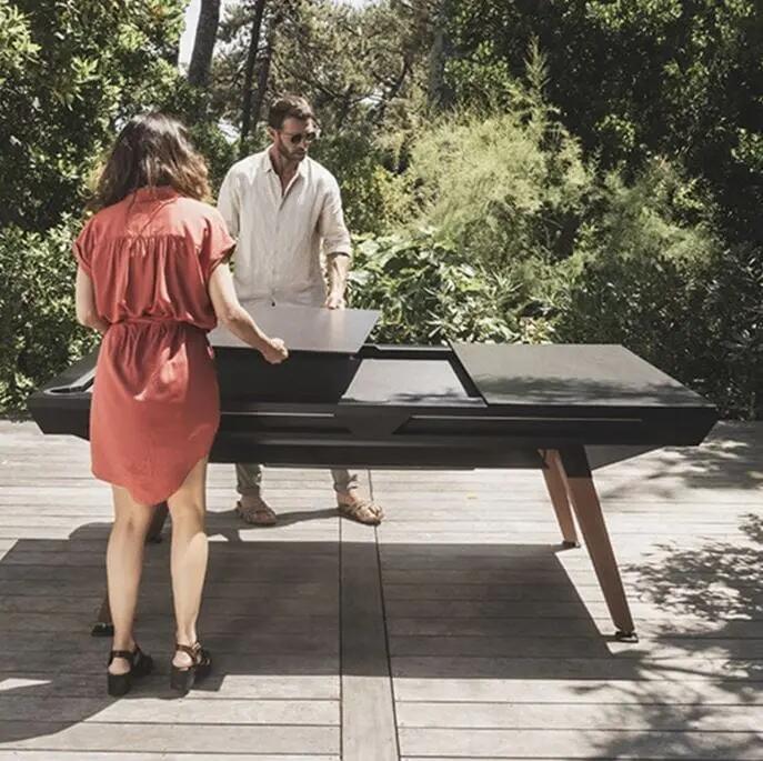 Masă de Biliard Exterior Cornilleau Origin - HPL 12mm, Oțel, 215x120cm - Negru 4/7
