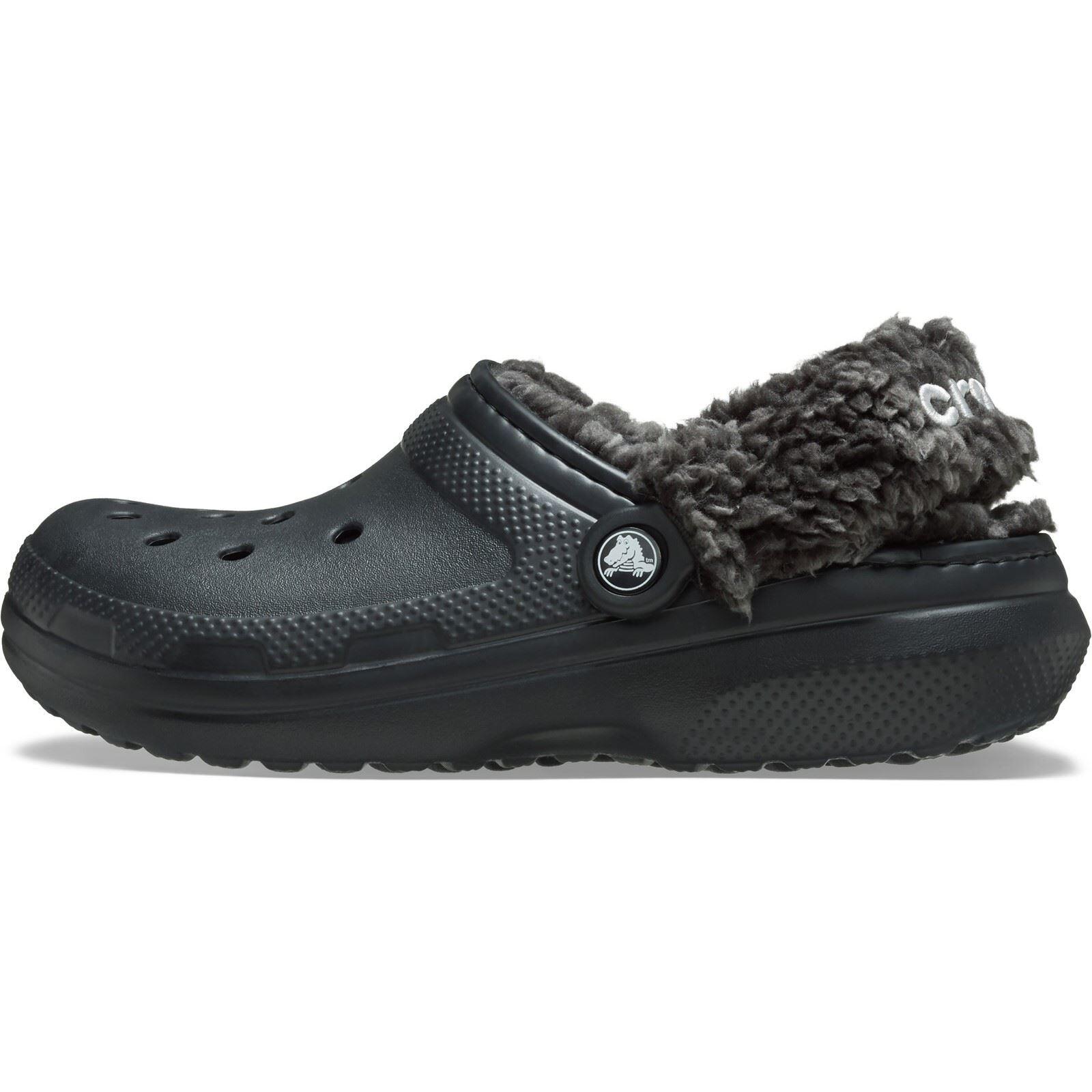 Crocs Classic Fleece Lined Thermoplastic Men's Black Clogs 6/6