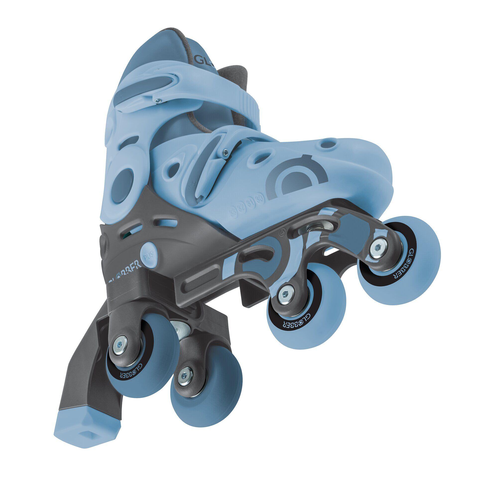 Rollers évolutifs 2-en-1 Taille S-M du 30 au 33 - Bleu ciel 9/14