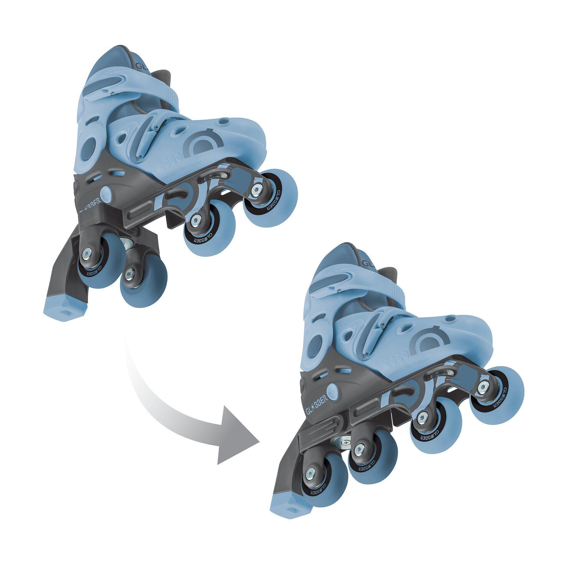 Rollers évolutifs 2-en-1 Taille S-M du 30 au 33 - Bleu ciel 8/14
