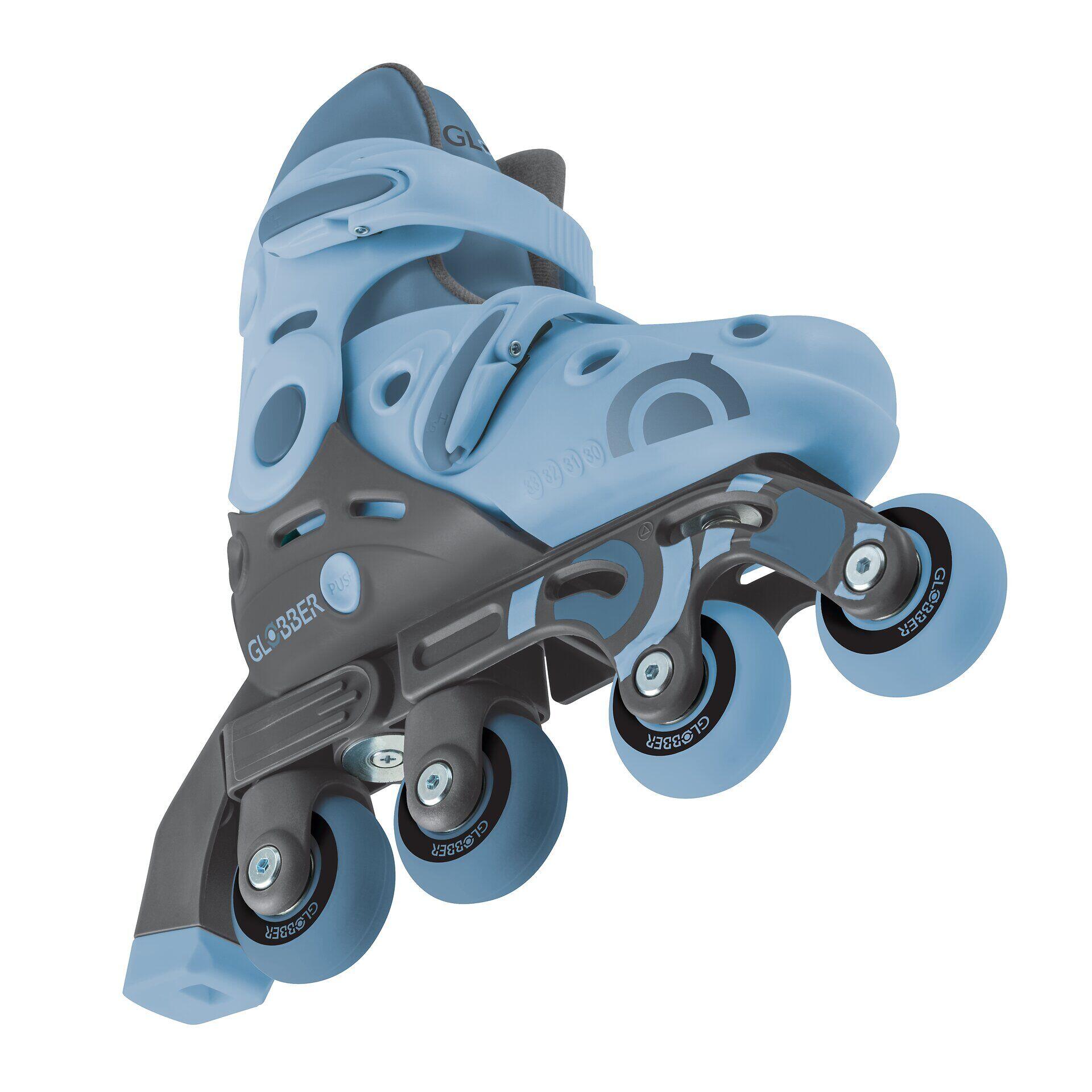 Rollers évolutifs 2-en-1 Taille S-M du 30 au 33 - Bleu ciel 10/14