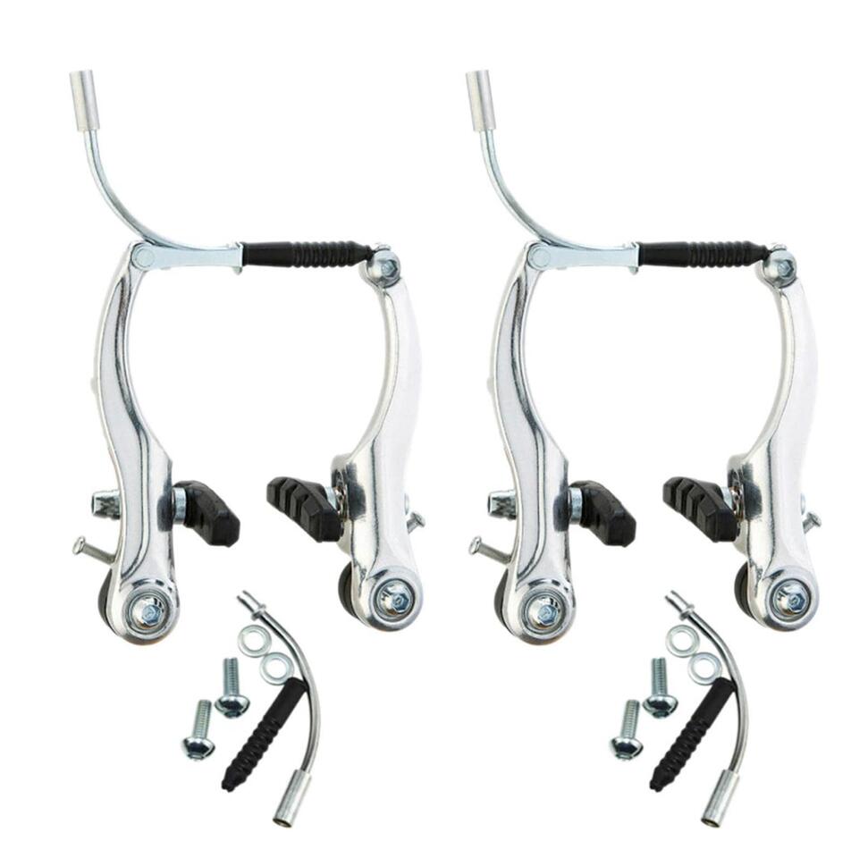 freni v-brake 2 coppie per bici universale set alluminio pinza v + pattini EV 6/6