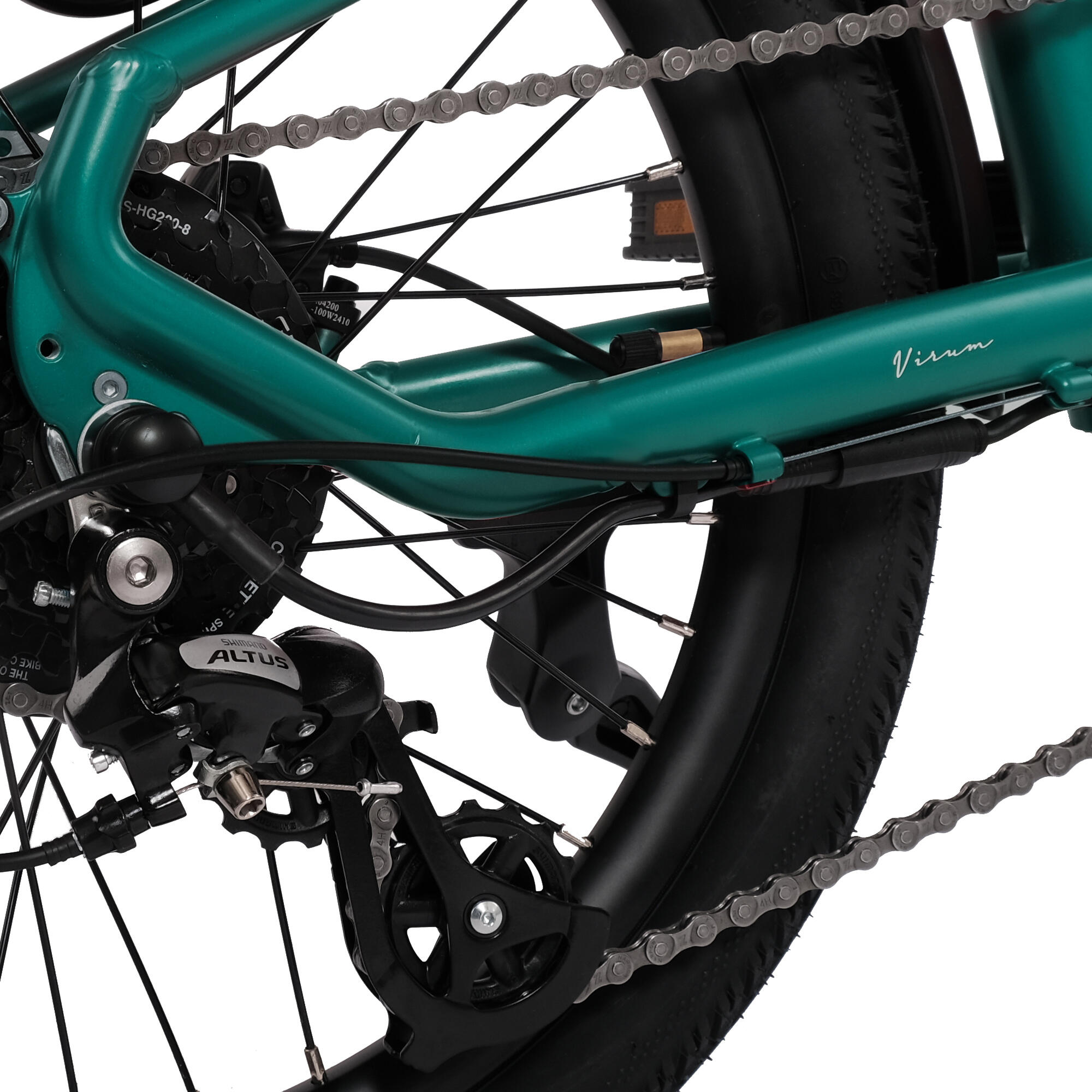 Virum 2026 - E-Bike pieghevole ultraleggera 36V 10Ah - Verde 4/7