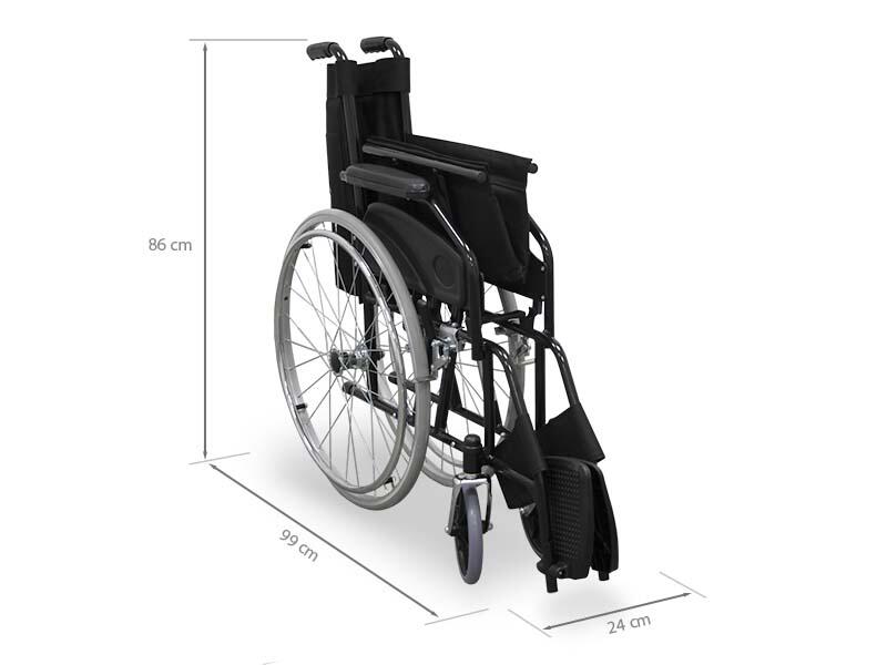 Wellcore cadeira de rodas dobrável de aço 5/5