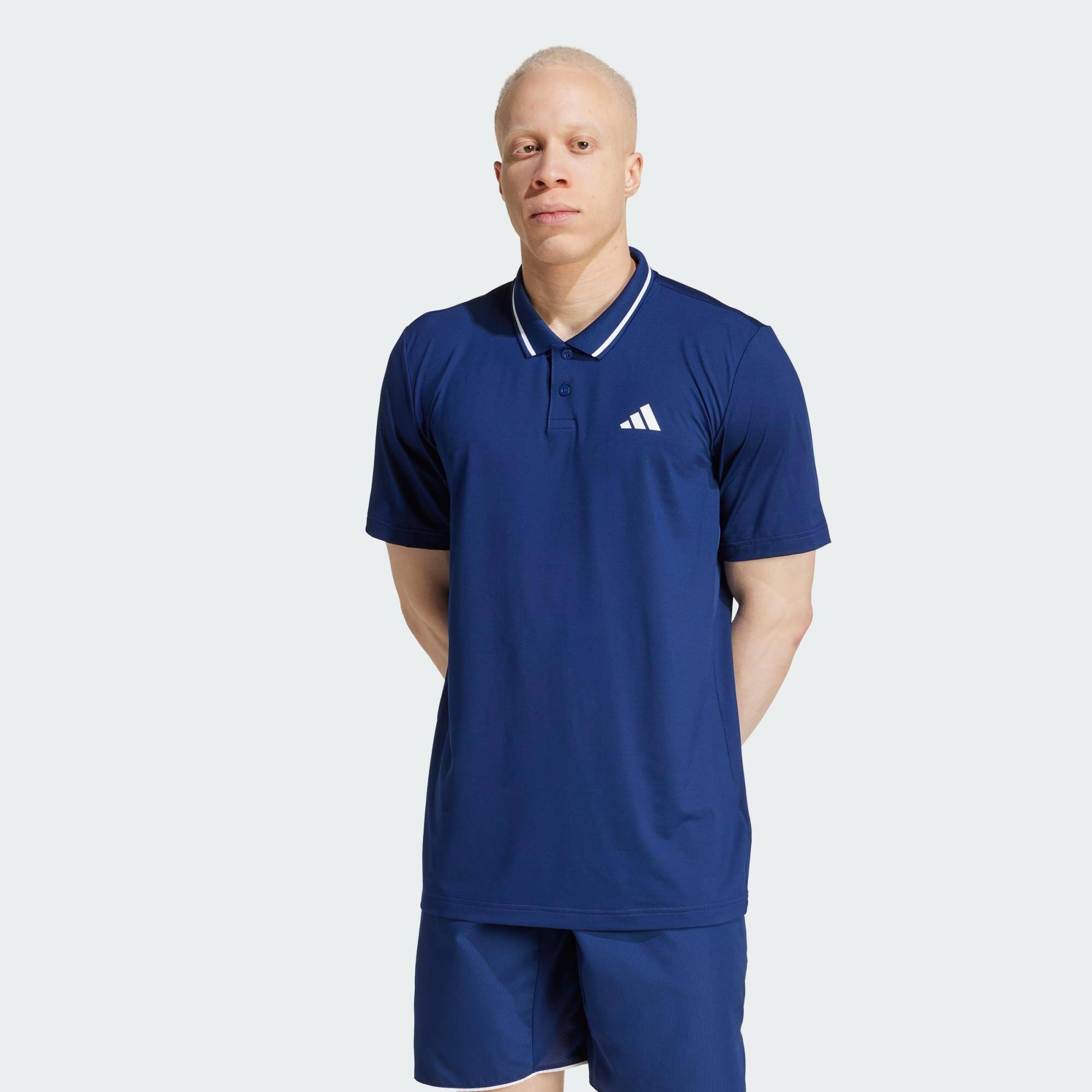 Adidas CLUB PIQUE POLO Men Tennis Polo Shirts Blue -  1