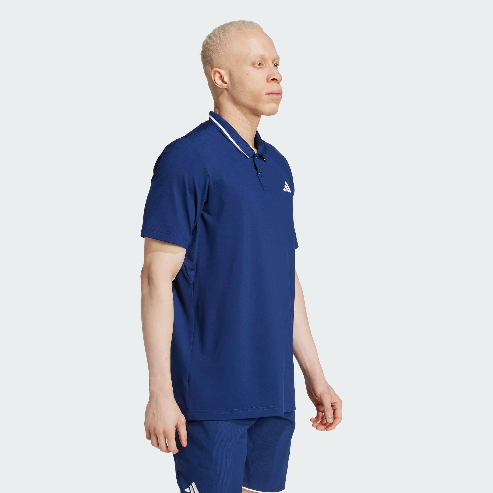Adidas CLUB PIQUE POLO Men Tennis Polo Shirts Blue -  3