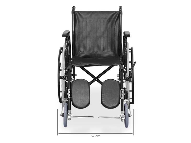 Wellcore cadeira de rodas elevatória em aço com apoio para os pés 4/5