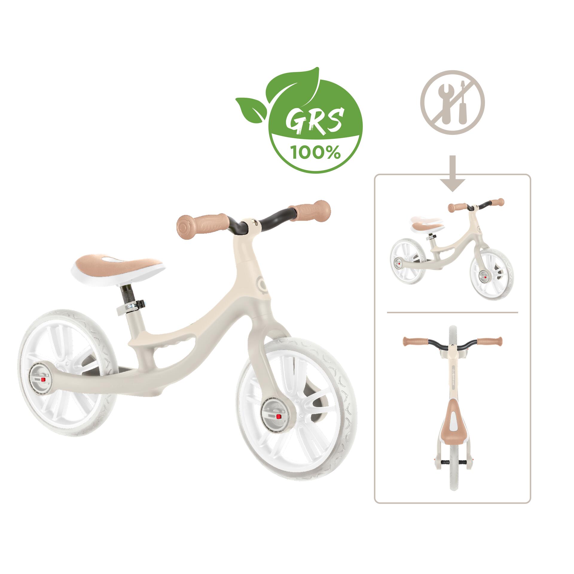 Globber - Draisienne Go Bike Elite - Taupe - Draisienne - Marron - 10" - Decathlon