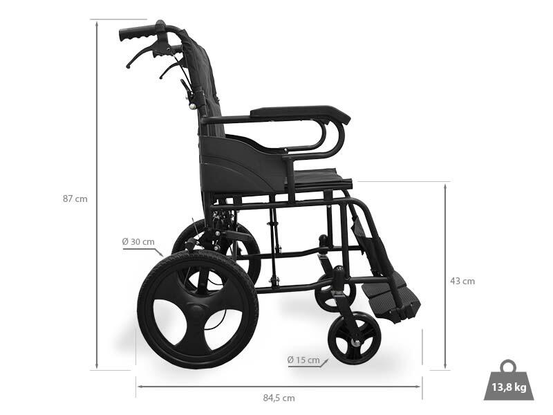 Fauteuil roulant pliant Wellcore pour le transfert 3/5