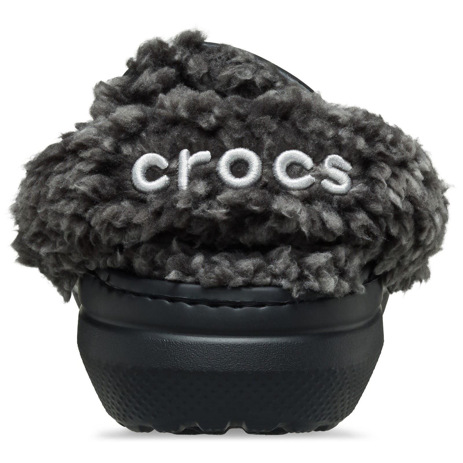 Crocs Classic Fleece Lined Thermoplastic Men's Black Clogs 2/6