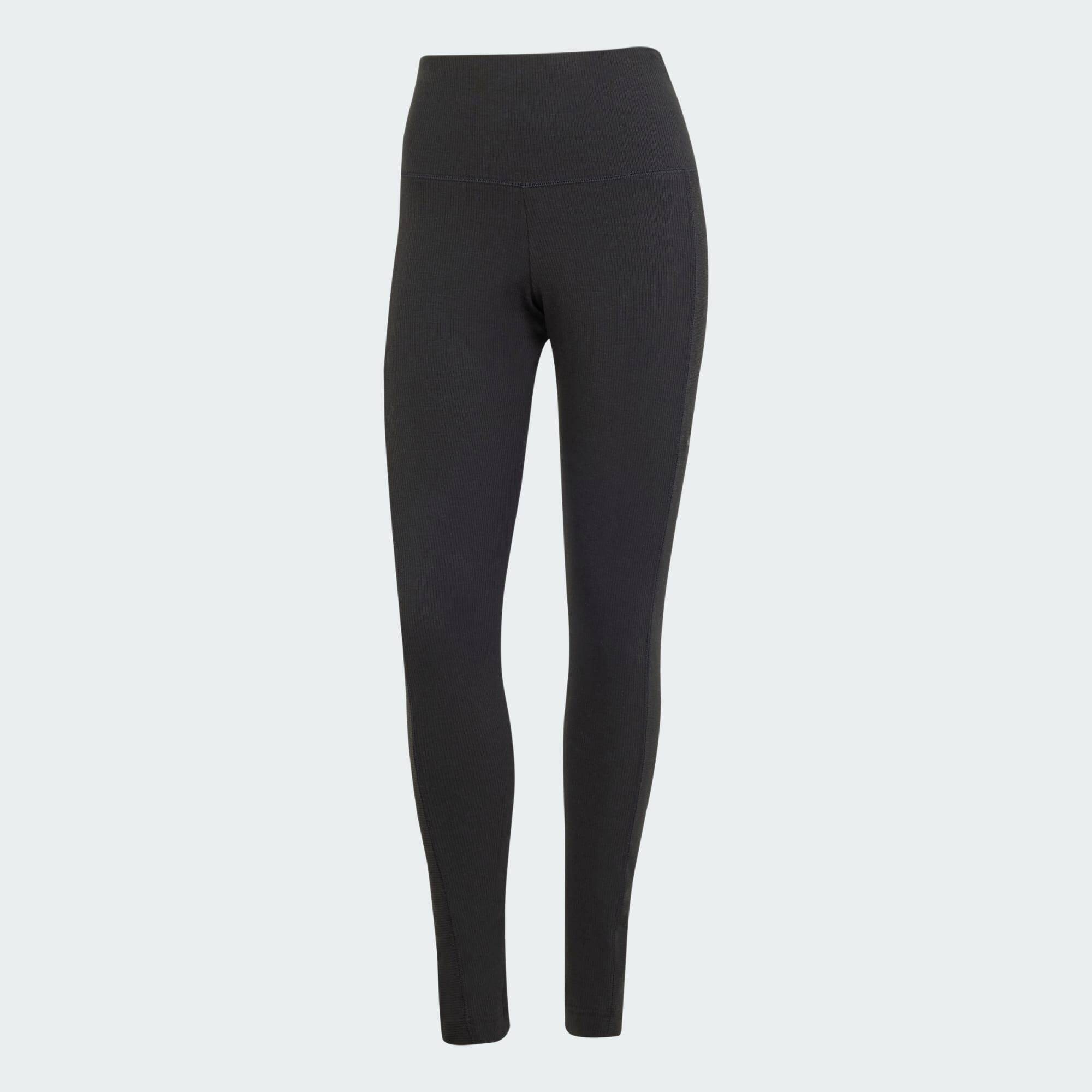 Adidas W LNG RIB LEG Women Sports Tights Black -  4