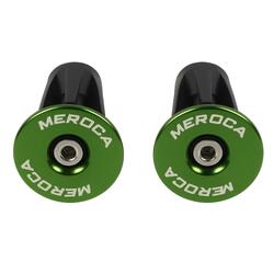 Bouchons de cintre vélo AL6061 22-24 mm vert 19 g la paire