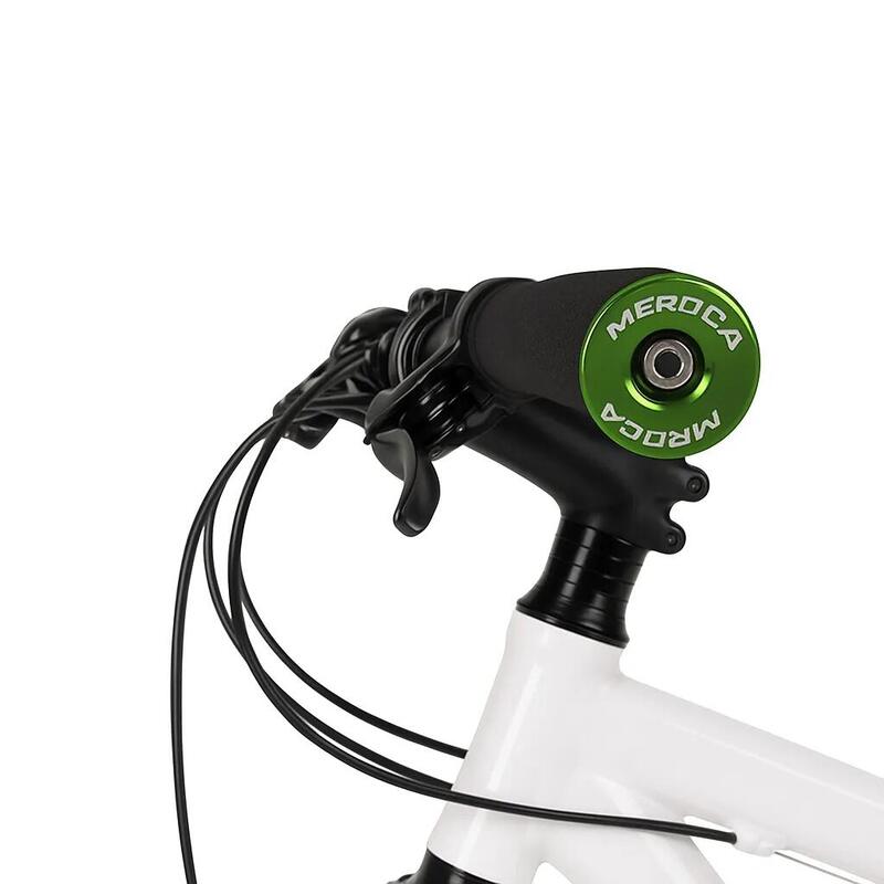 Capace ghidon bicicletă AL6061 22–24 mm șurub M4 verzi 19 g/pereche