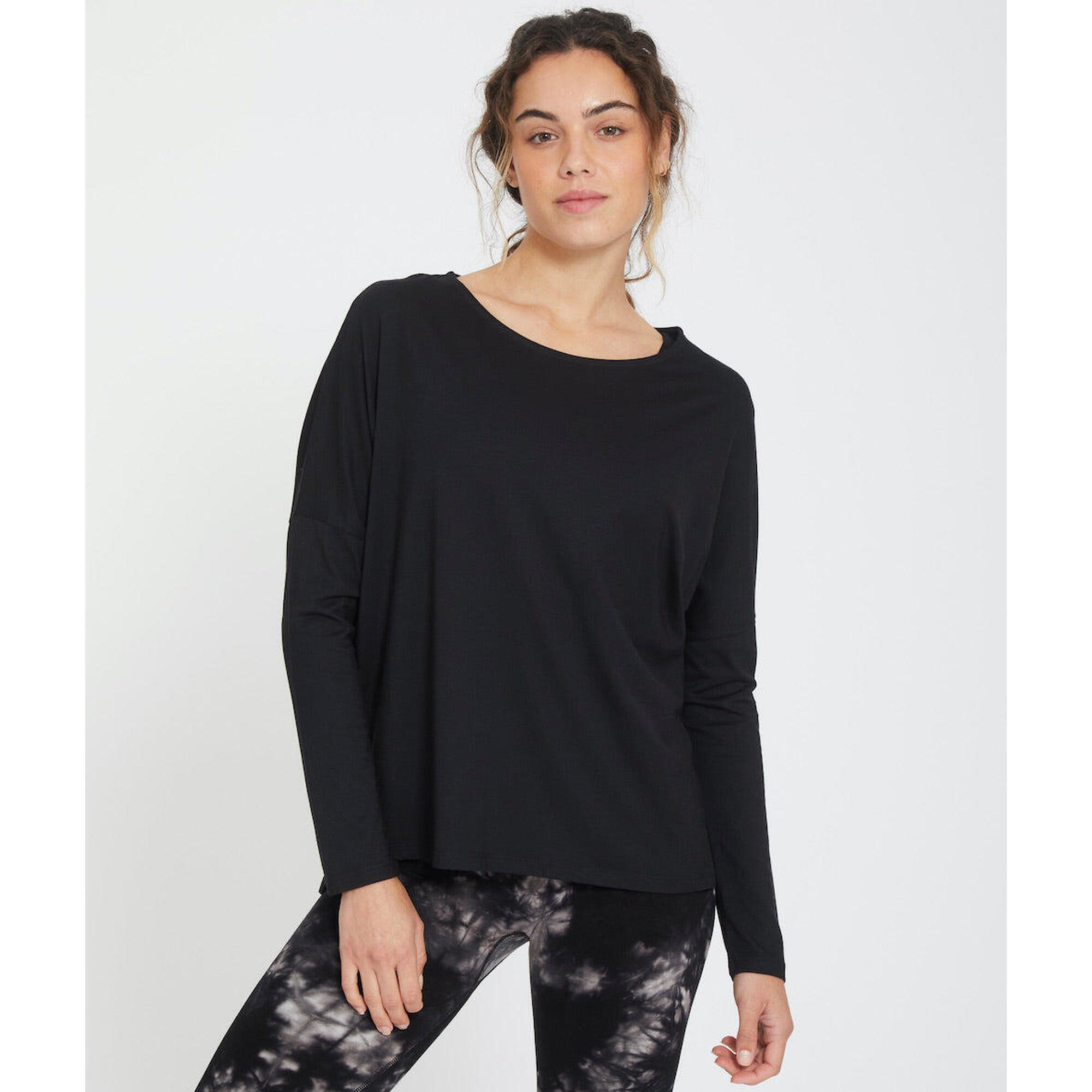 Yoga Searcher - Daksha - Tee-shirt Oversize - T-shirt Manches Courtes - Noir - Decathlon