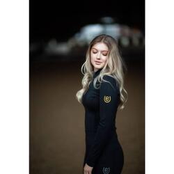 Top manches longues Air Breeze Black Gold - Equestrian Stockholm