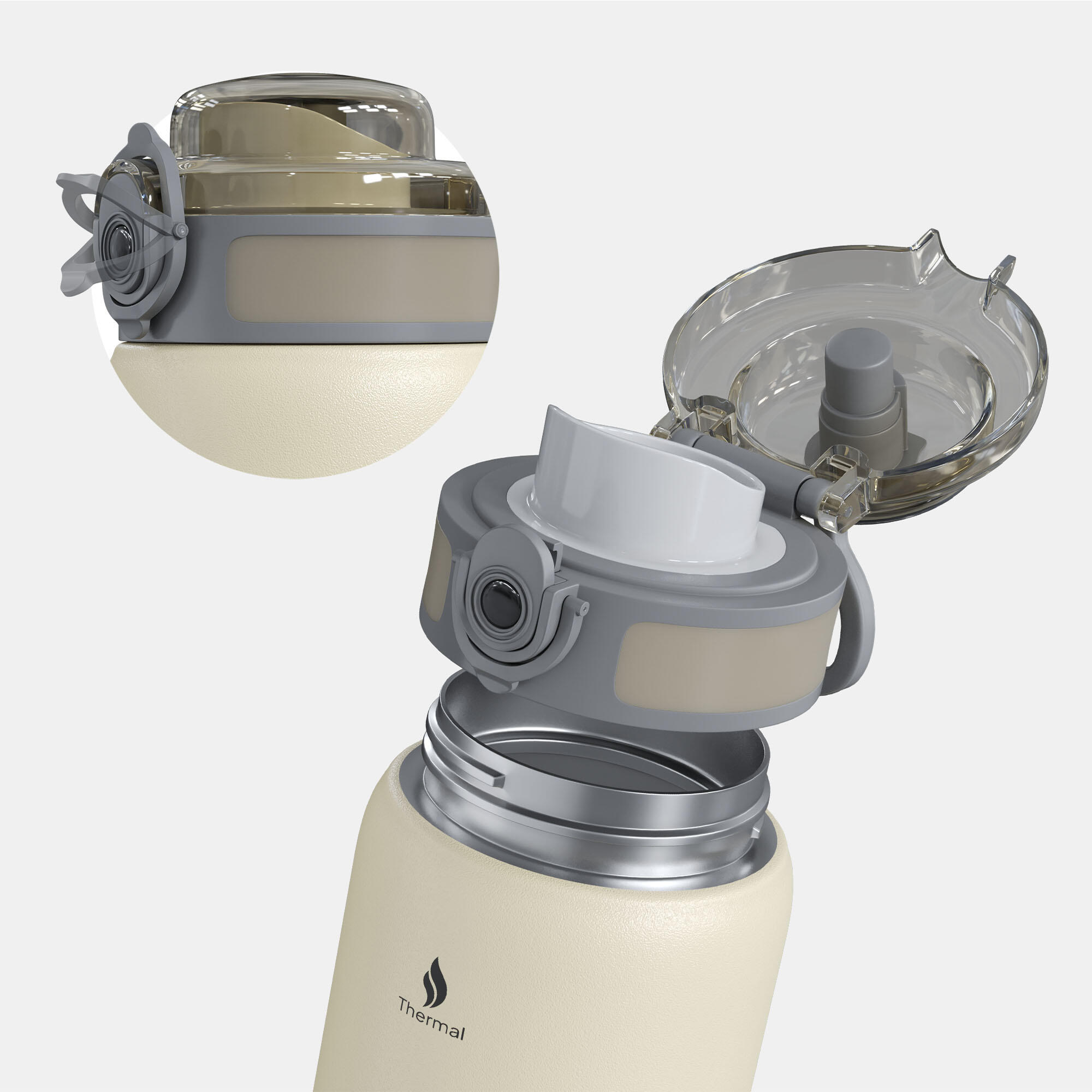 Gourde isotherme ZIPRO - Acier inoxydable premium, sans BPA 5/7