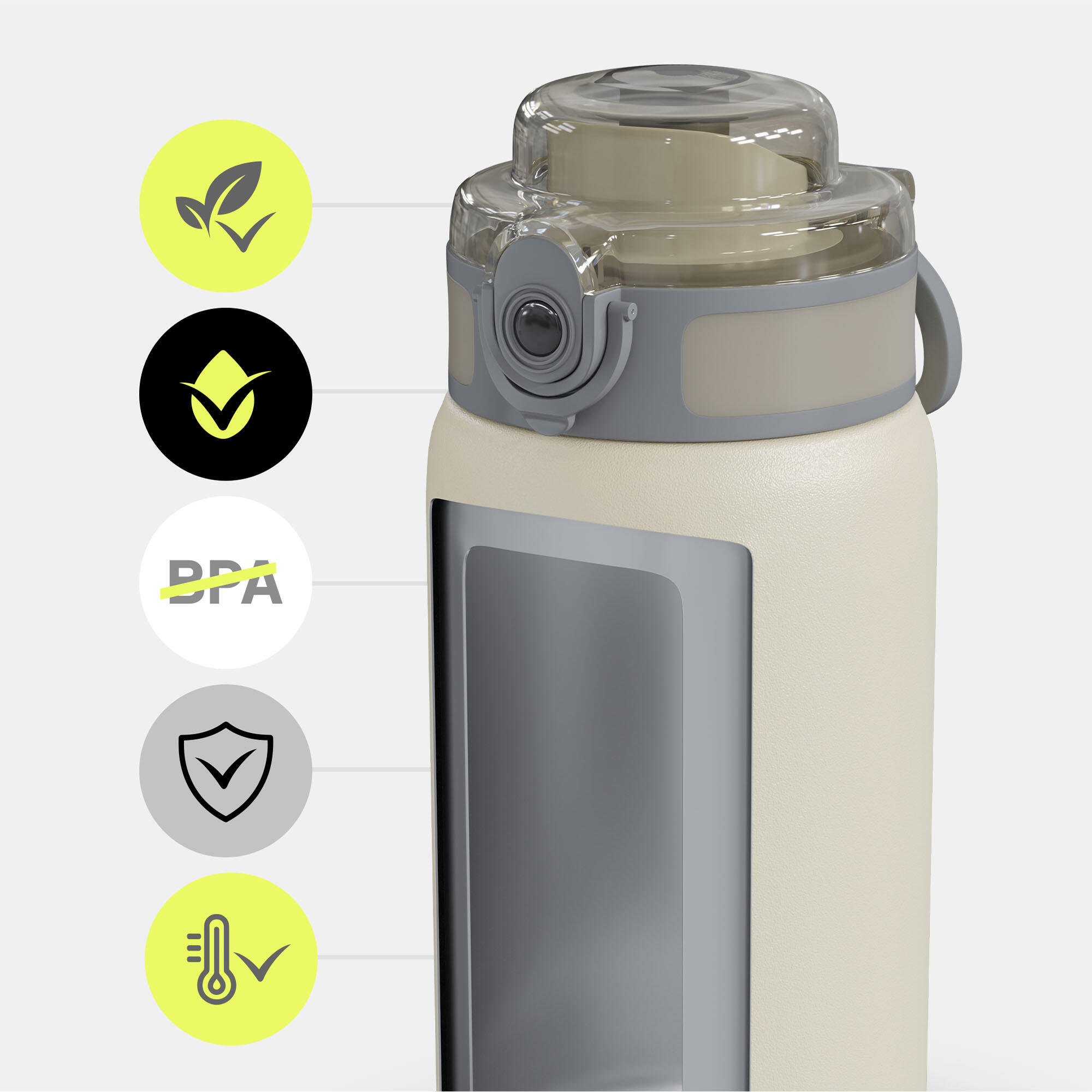 Ion8 Borraccia Acciaio Inox 1200 l, a Prova di Perdite, Facile da