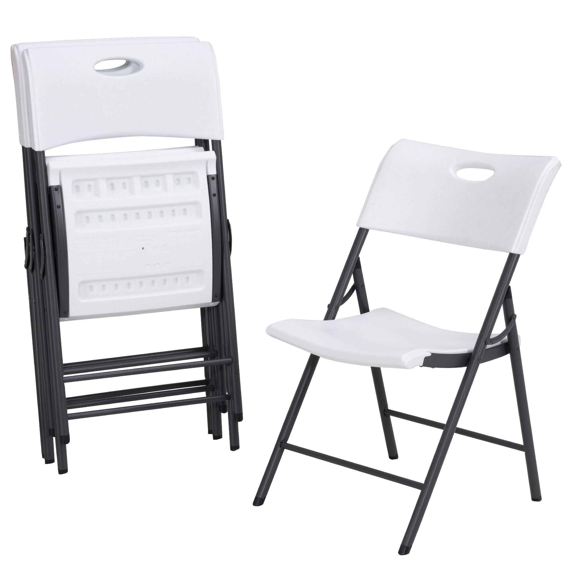 Pack mesa cuadrada plegable + 4 sillas plegables blanco Lifetime 3/7