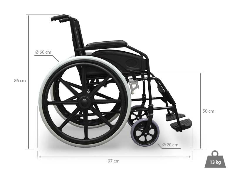 Fauteuil roulant pliant en aluminium Wellcore 2/5
