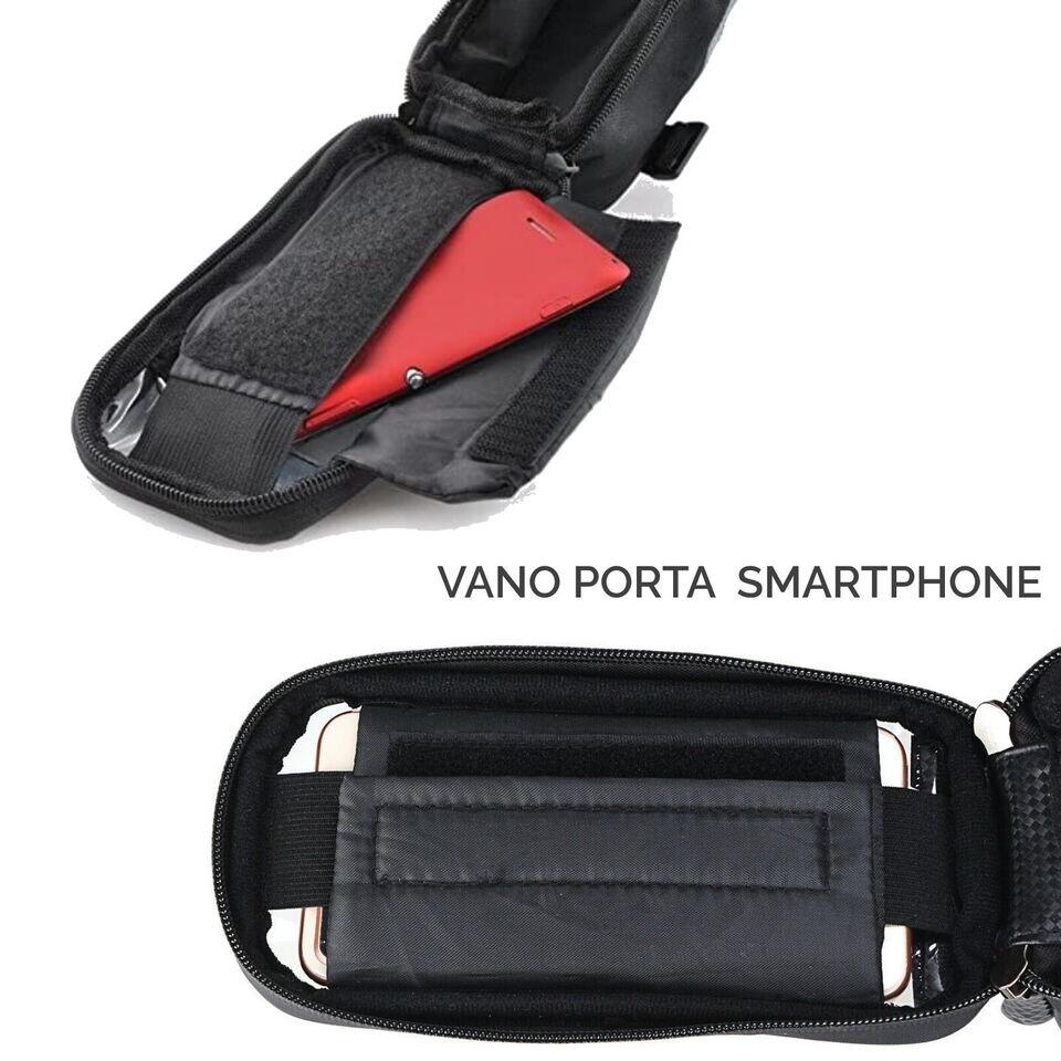 supporto porta cellulare manubrio borsello custodia impermeabile bici EV 3/7