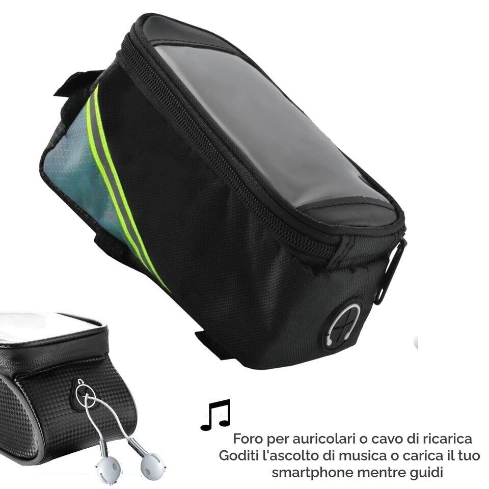 supporto porta cellulare manubrio borsello custodia impermeabile bici EV 6/7