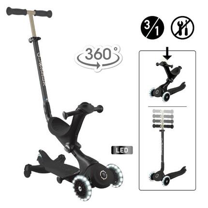 Trottinette évolutive GO-UP DELUXE LIGHTS 360 - Noir