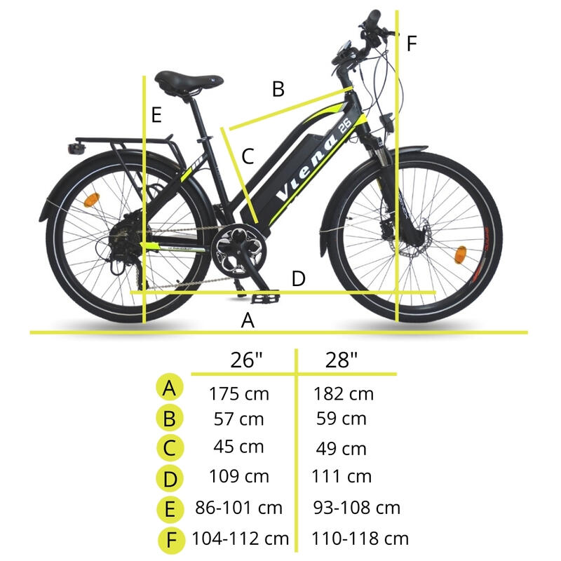 Viena Urbanbiker Trekking E-Bike 28 Zoll in gelb