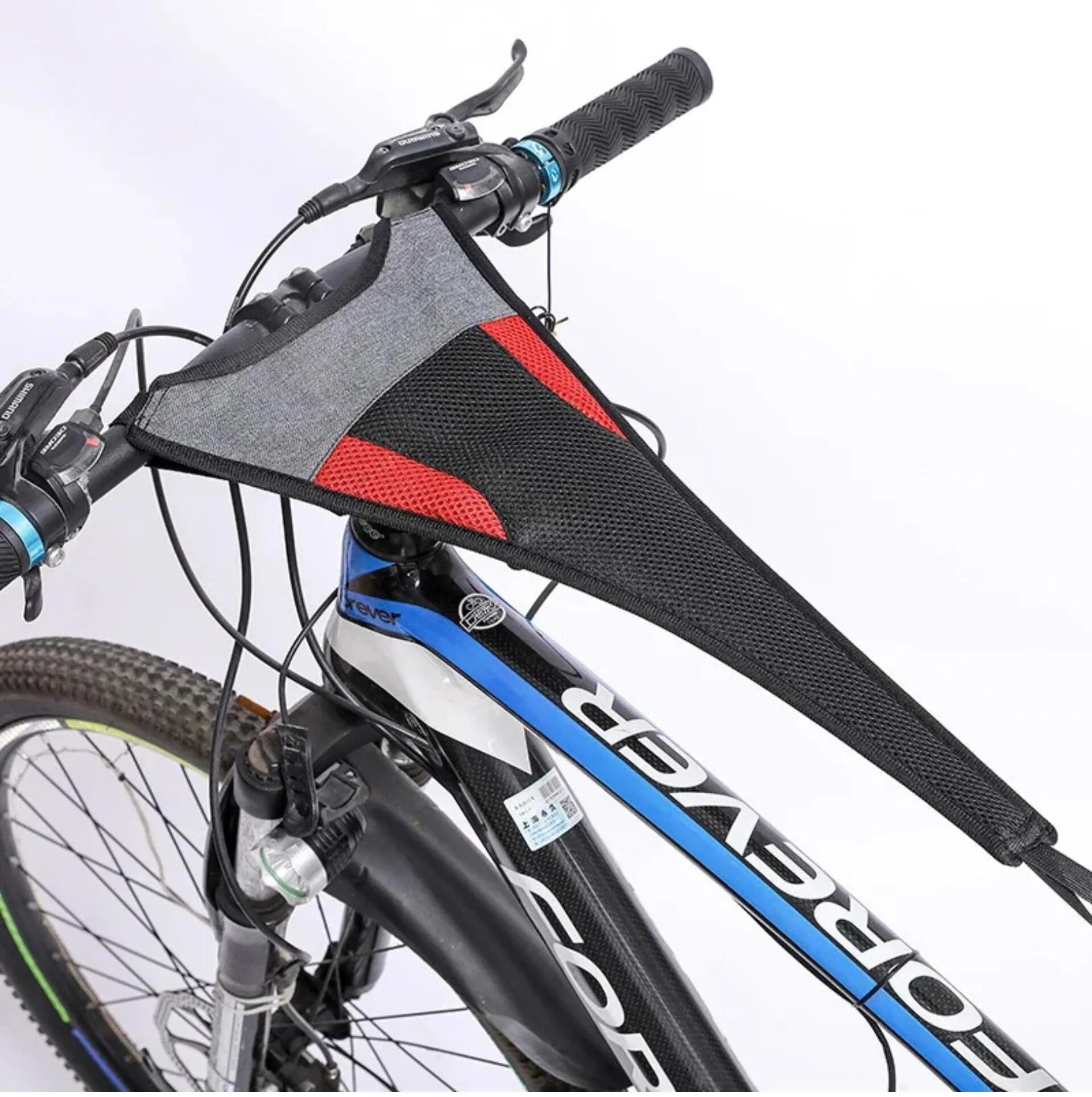 Toile anti-transpiration vélo avec housse téléphone intégrée – Home Trainer 2/6