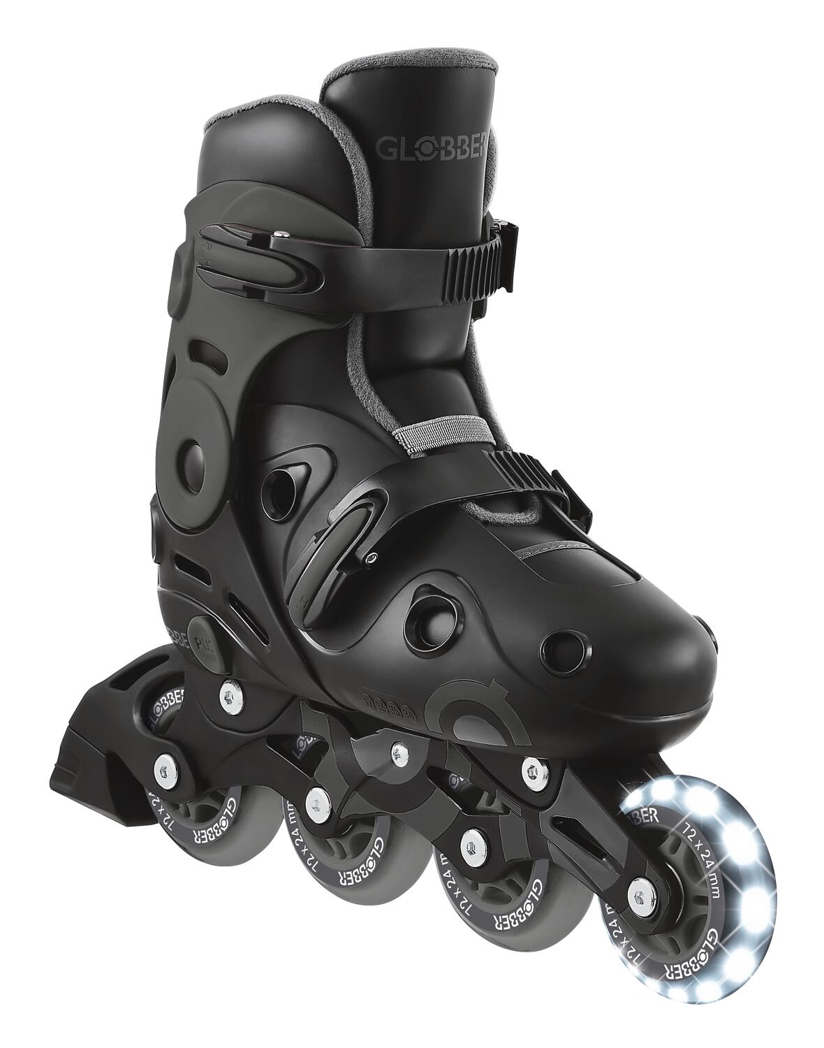 Rollers GO SKATES Talla M-L de la 34 a la 37 - Negro-Gris 8/13