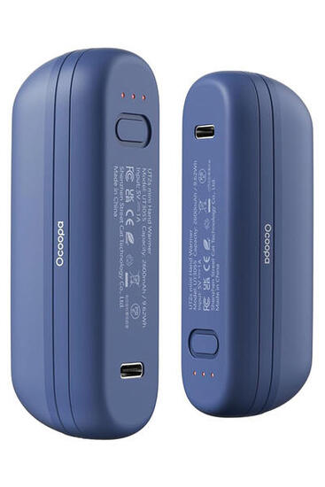 Ocoopa UT2s Mini, chauffe-mains électronique, 5200 mAh, jusqu'à 6 heures, bleu