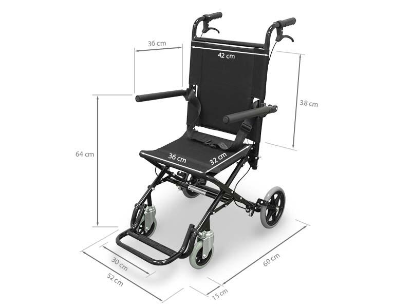 Fauteuil roulant pliant en aluminium de transport Wellcore 4/5