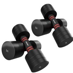 Haltères réglables Set de 2 en acier massif – Poids de 1,75 à 10kg