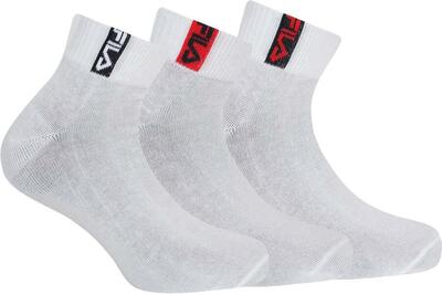 Fila Bambus-Socken 3er-Pack Quarter Weiß 43-46