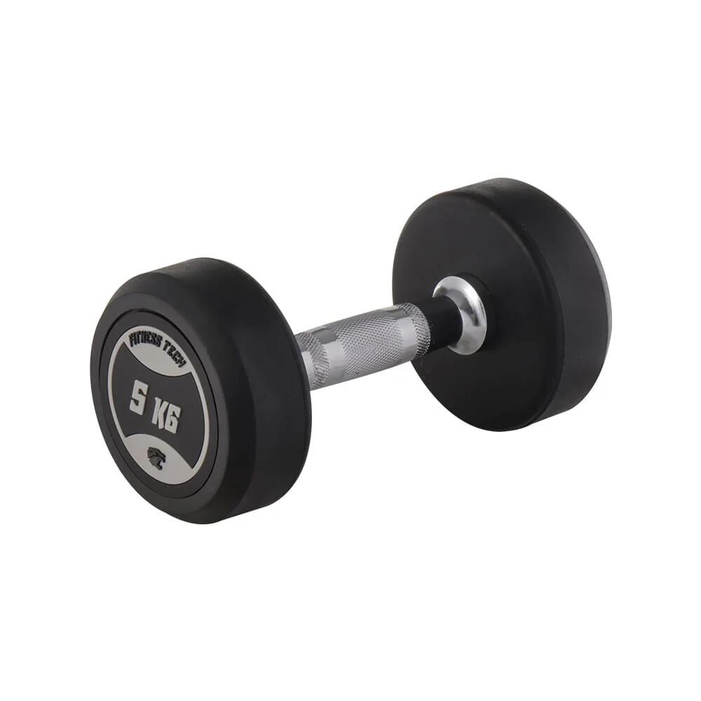 Halteres Redondos de Musculação 5kg Fitness Tech - Conjunto com 2 Unidades 1/7