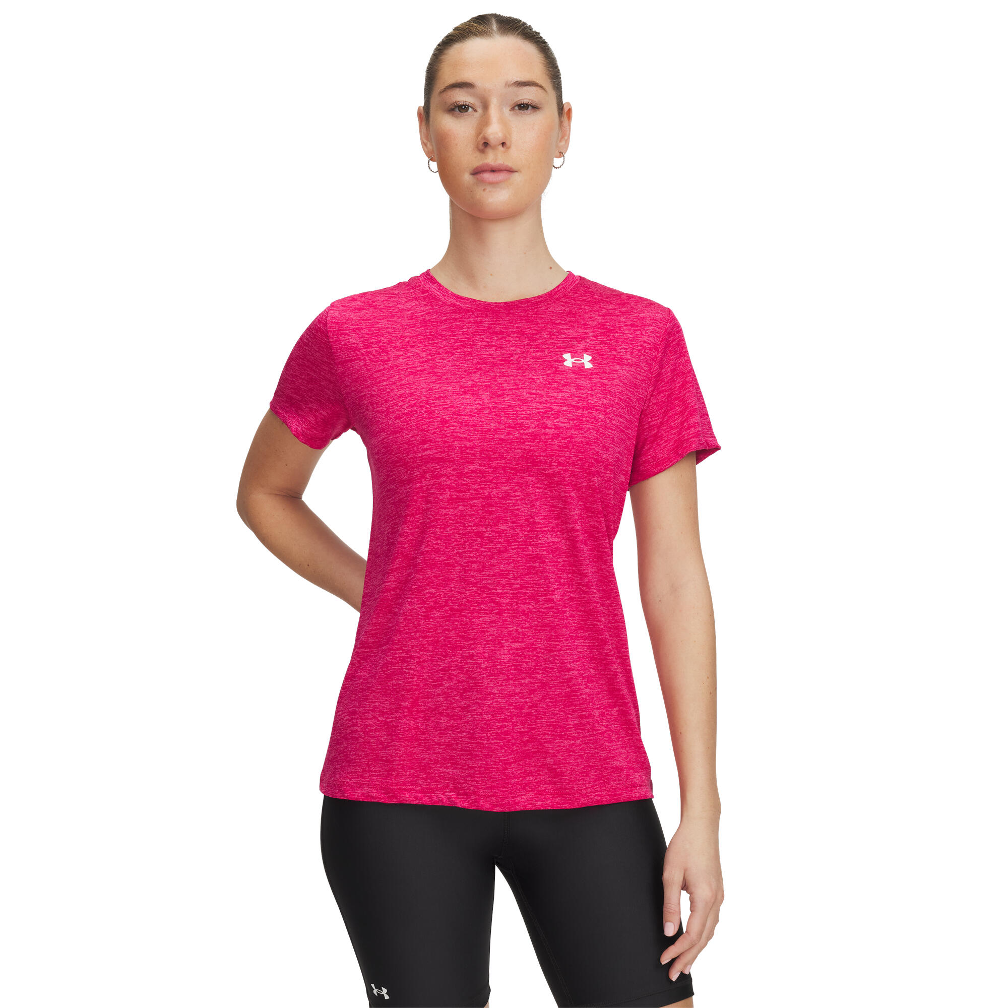 Under Armour - Haut D'Entraînement Femme Under Armour Tech™ - T-shirt Manches Courtes - Blanc|rose - Decathlon