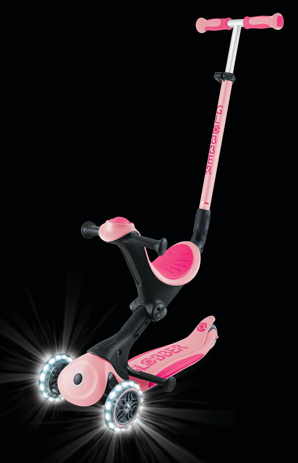 Trotinete evolutiva GO-UP DELUXE LIGHTS - Rosa pastel 6/7
