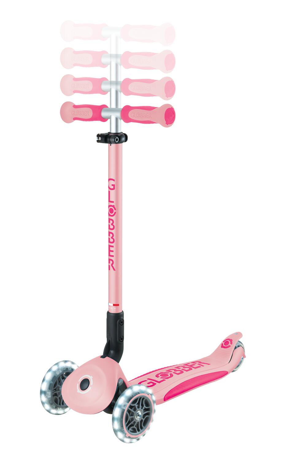 Patinete evolutivo GO-UP DELUXE LIGHTS - Rosa pastel 12/13