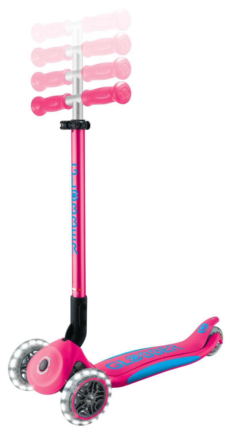 Globber Primo Foldable Plus Lights Fuchsia 3/7