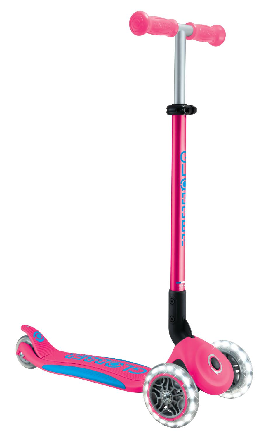 Globber Primo Foldable Plus Lights Fuchsia 2/7