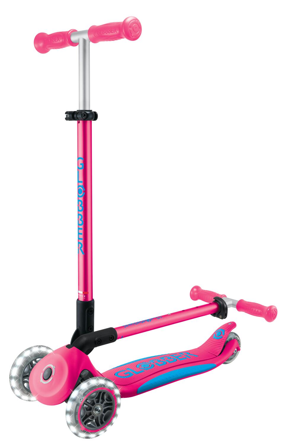 Globber Primo Foldable Plus Lights Fuchsia 7/7