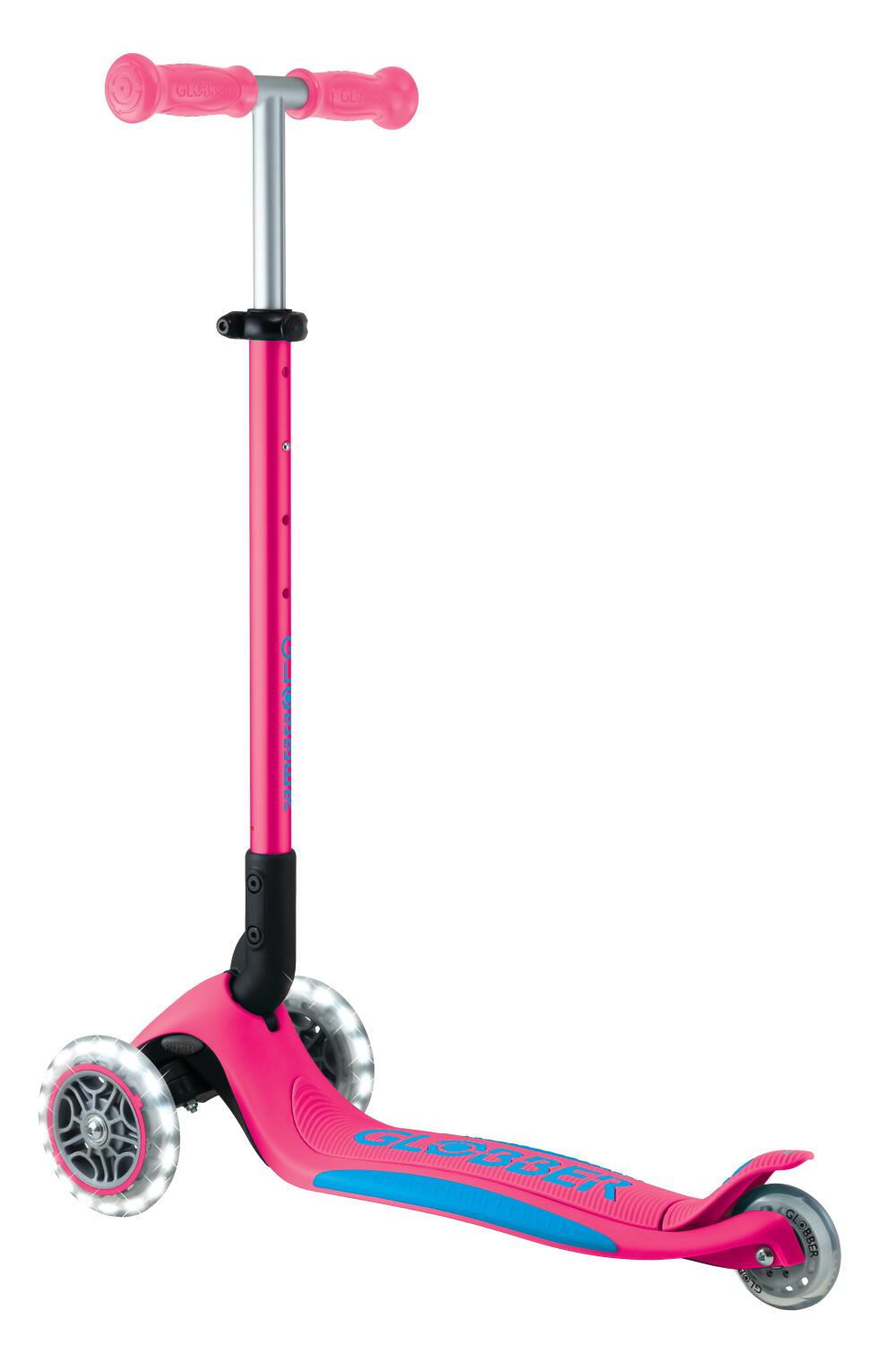 Globber Primo Foldable Plus Lights Fuchsia 6/7