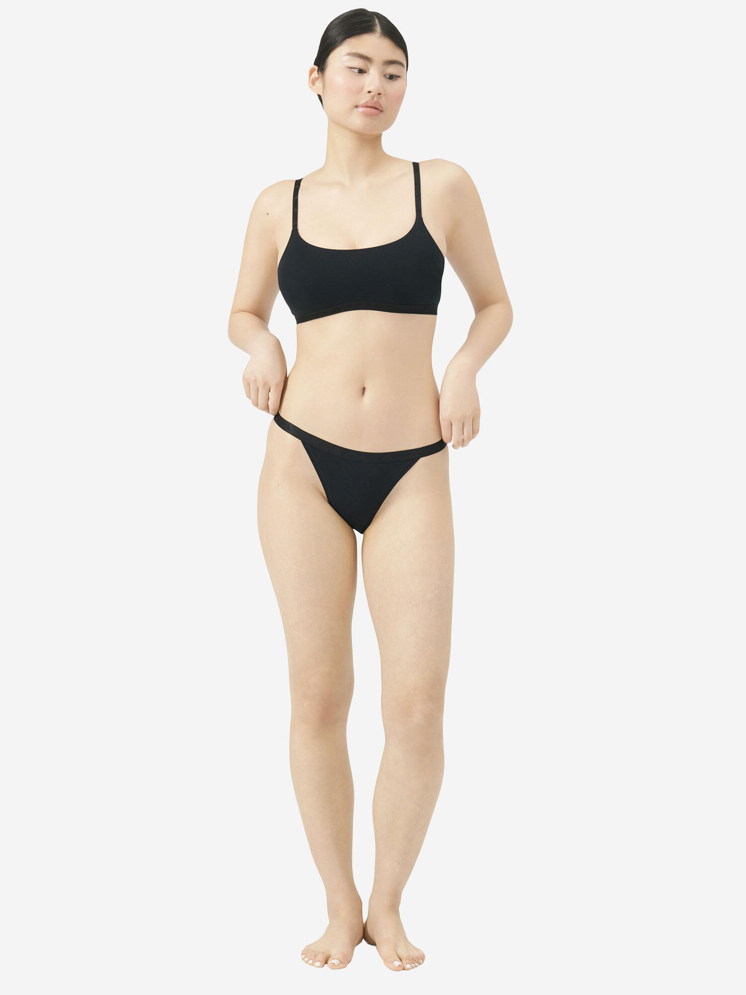 Slip klassisch Beinfreiheit Damen - Bikini - Sport Active Essentials schwarz 3/6