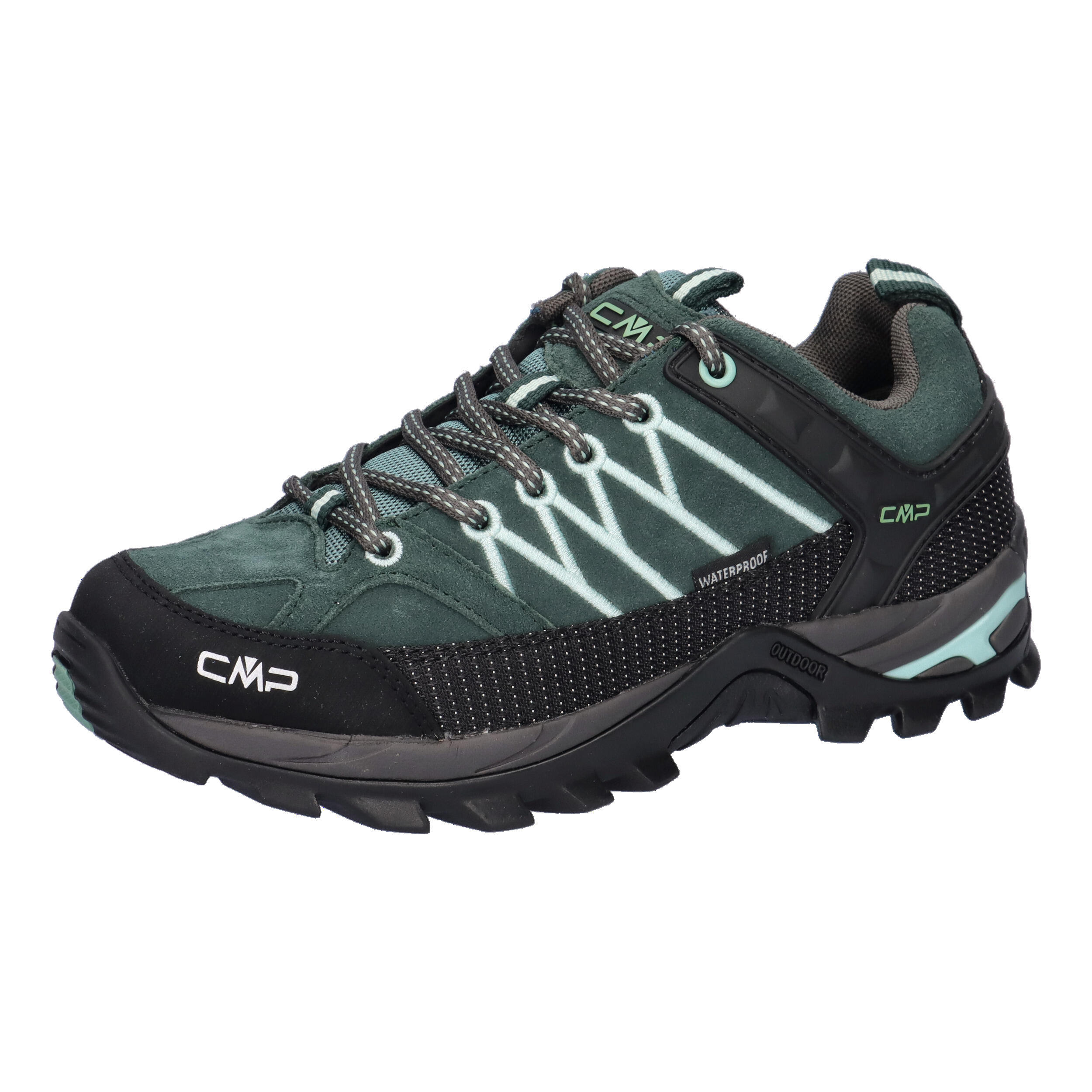 Cmp Calçado De Trekking Feminino Rigel Low Wp Trek Verde da Decathlon