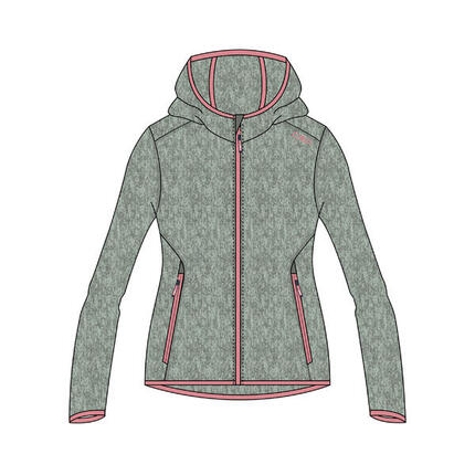 CMP Mädchen Fleece Jacke Fix Hood 3H19825