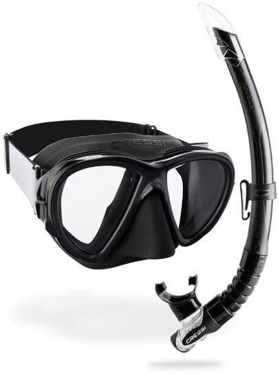 CRESSI Combo Set Fiji & Gamma Nero/Nero Taglia Unica Unisex