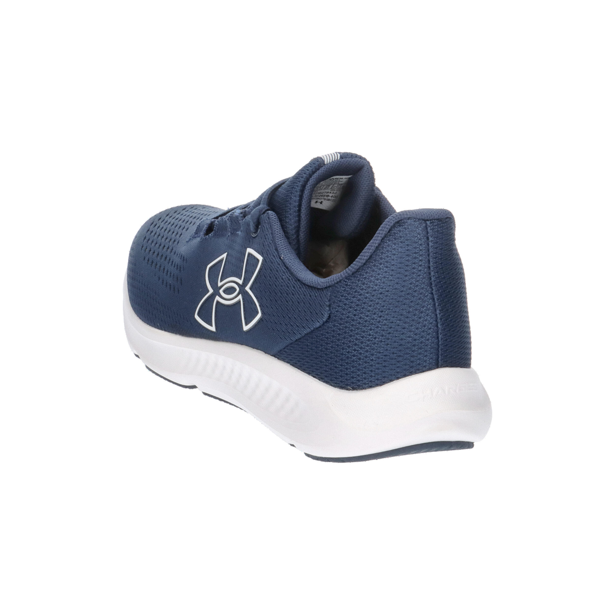 Chaussures de course Hommes Under Armour Charged Pursuit 3 Big Logo blanc 4/7